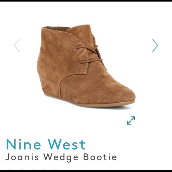 nine west joanis wedge bootie
